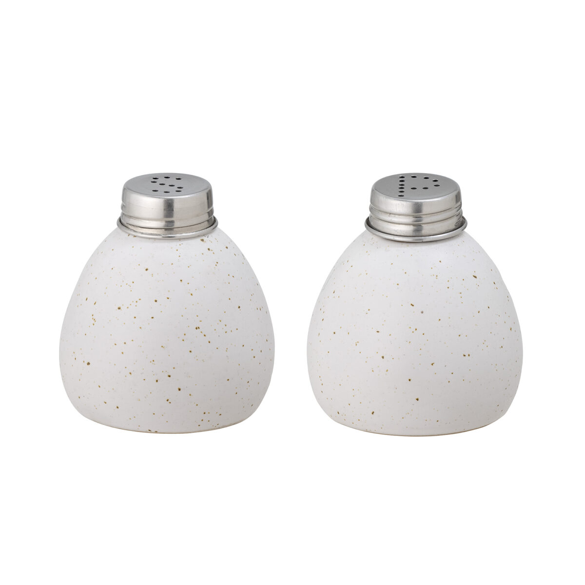 Carmelo Druskos ir Pepper Shaker Rinkinys, baltos spalvos, Keramika Rinkinys - GRANDE