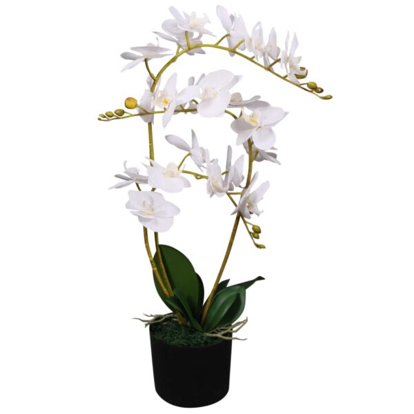 Dirbtinė orchidėja su vazonu, 65 cm, balta - GRANDE